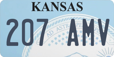 KS license plate 207AMV