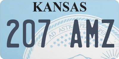 KS license plate 207AMZ