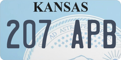 KS license plate 207APB