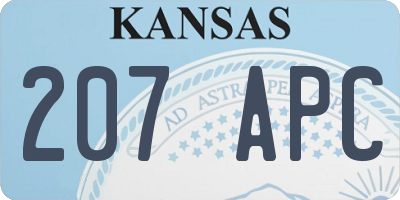 KS license plate 207APC