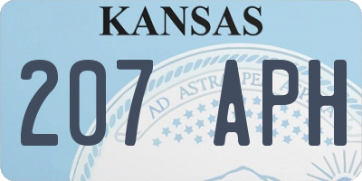 KS license plate 207APH