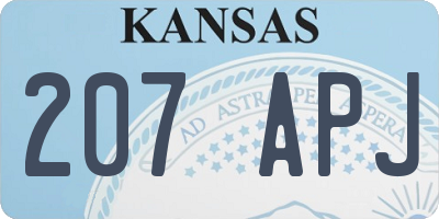 KS license plate 207APJ