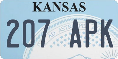 KS license plate 207APK