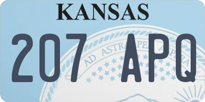 KS license plate 207APQ