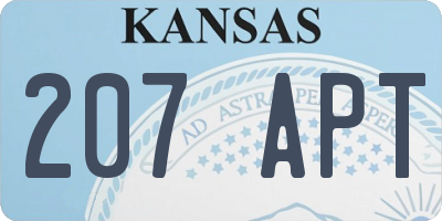 KS license plate 207APT