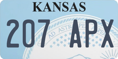 KS license plate 207APX