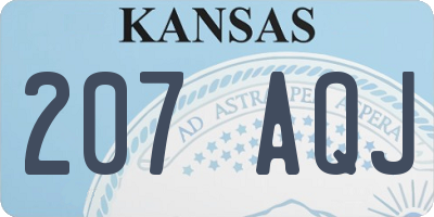 KS license plate 207AQJ