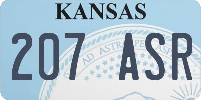 KS license plate 207ASR