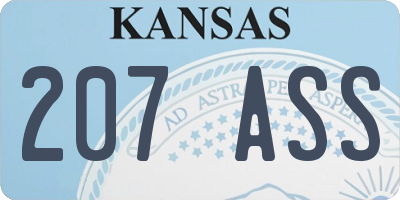 KS license plate 207ASS