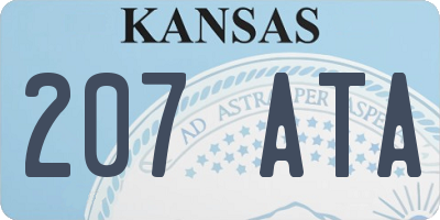 KS license plate 207ATA