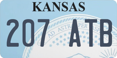 KS license plate 207ATB