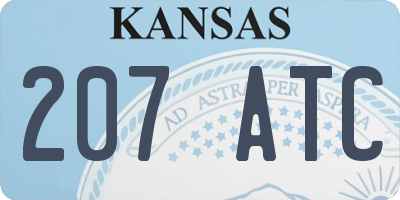 KS license plate 207ATC