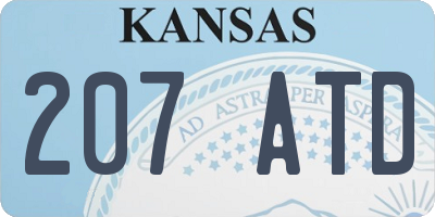 KS license plate 207ATD