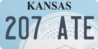 KS license plate 207ATE