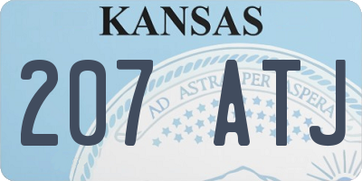 KS license plate 207ATJ
