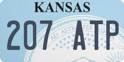 KS license plate 207ATP