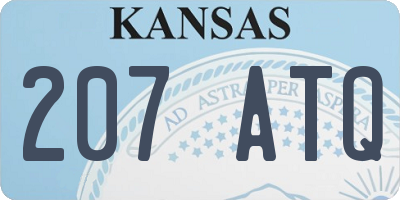 KS license plate 207ATQ