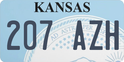 KS license plate 207AZH