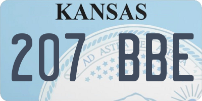 KS license plate 207BBE