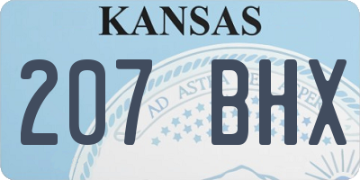 KS license plate 207BHX