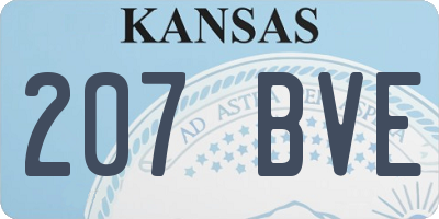 KS license plate 207BVE