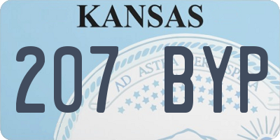 KS license plate 207BYP