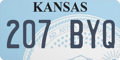 KS license plate 207BYQ