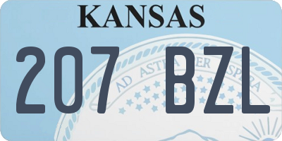 KS license plate 207BZL