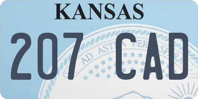 KS license plate 207CAD