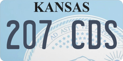 KS license plate 207CDS