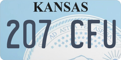 KS license plate 207CFU