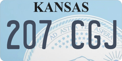 KS license plate 207CGJ