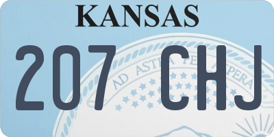 KS license plate 207CHJ