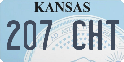 KS license plate 207CHT