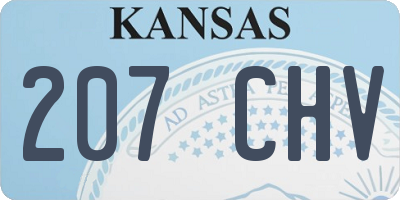 KS license plate 207CHV