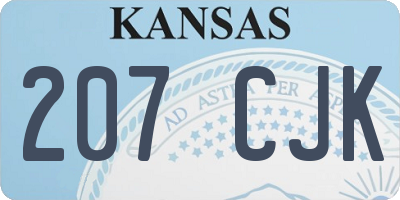 KS license plate 207CJK