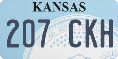 KS license plate 207CKH
