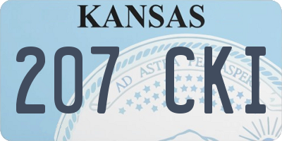 KS license plate 207CKI