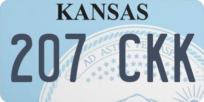 KS license plate 207CKK