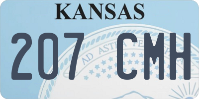 KS license plate 207CMH