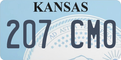 KS license plate 207CMO