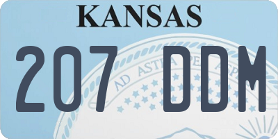 KS license plate 207DDM