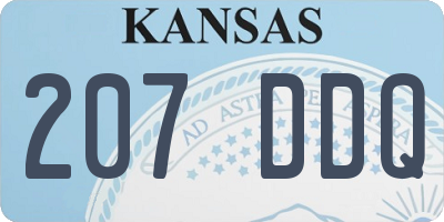 KS license plate 207DDQ