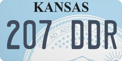 KS license plate 207DDR
