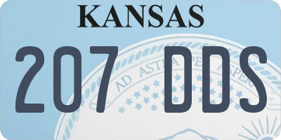 KS license plate 207DDS