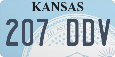 KS license plate 207DDV
