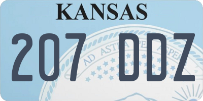 KS license plate 207DDZ