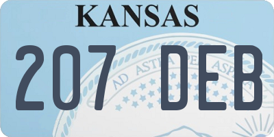 KS license plate 207DEB