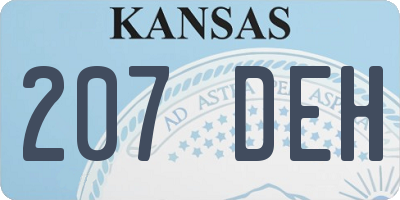 KS license plate 207DEH