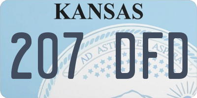 KS license plate 207DFD